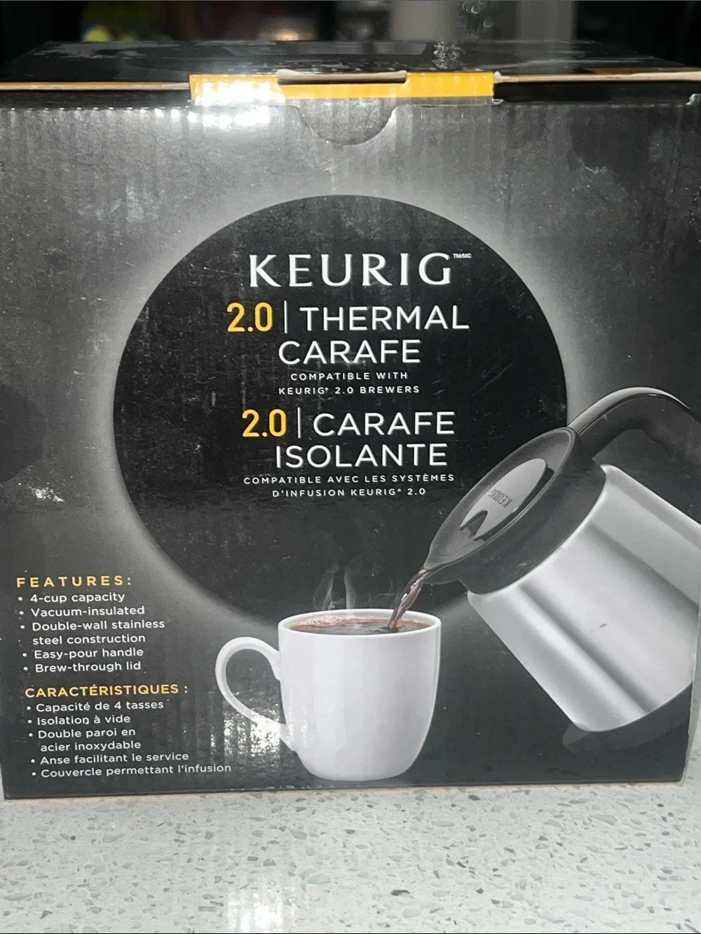 Keurig 2.0 Thermal Carafe 32oz Stainless Steel Coffee Pot - NEW